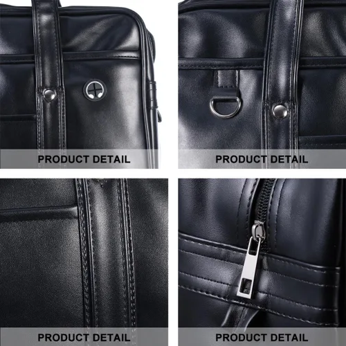 Miniatura 7 de Mikikit Bolsa de viaje portátil de cuero para hombre, bolsa de hombro para portátil, maletín para libros, para hombre, uniforme japonés, bolsa