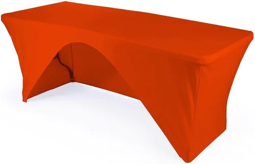 Miniatura 6 de LA Linen Mantel de elastano con respaldo abierto para mesa rectangular de 6 pies, 72 x 30 x 30 pulgadas, color negro