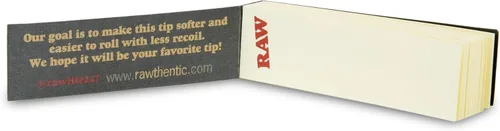 Miniatura 3 de RAW Caja completa de puntas enrollables negras 50 paquetes 50 puntas por paquete Prueba los terps con puntas negras finas clásicas
