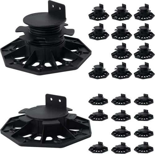 Miniatura 6 de Paquete de 8 Pedestales Ajustables de Plástico para Adoquines, Soporte de Losas de Piso Elevador de Piso, Soporte de Plataforma para Elevar el Suelo