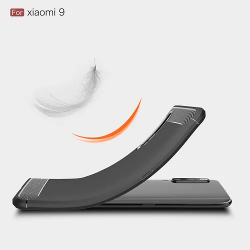 Miniatura 5 de Funda para Xiaomi Mi 9 - Funda delgada de absorción de impactos de fibra de carbono (negro)