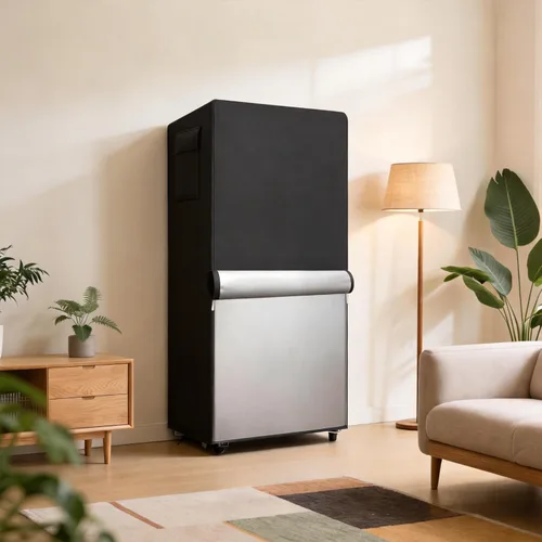 Miniatura 7 de Funda para refrigerador al aire libre, cubierta vertical para congelador 100% impermeable de 600D, resistente, para refrigeradores de pie al