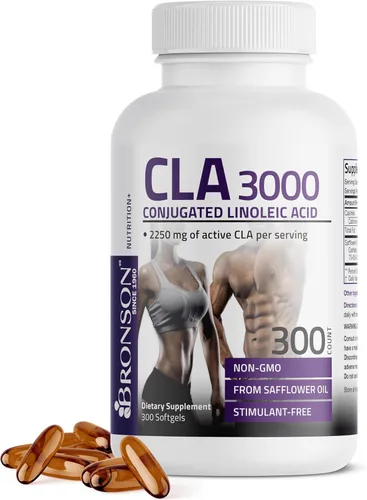 Ácido Linoleico Bronson CLA 3000,conjugado de potencia extra alta sin GMO, 1