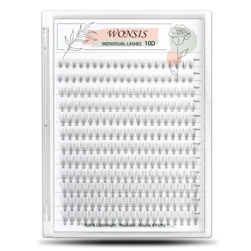 Miniatura 11 de Extensiones de pestañas postizas de 20D, pestañas individuales, 240 piezas, extensiones de pestañas individuales de 20D, volumen suave y ligero