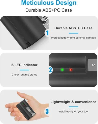 Miniatura 6 de 2 unidades de repuesto para batería Ring Compatible con Ring-Doorbell-Camera 2/3/4/3plus, Stick Up Camera (2ª y 3ª generación), también