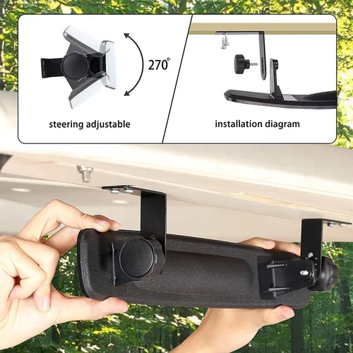 Miniatura 4 de 10L0L Espejos para carrito de golf contienen espejos laterales plegables y espejo retrovisor universal para Yamaha Club Car DS Precedent/EZGO TXT RXV