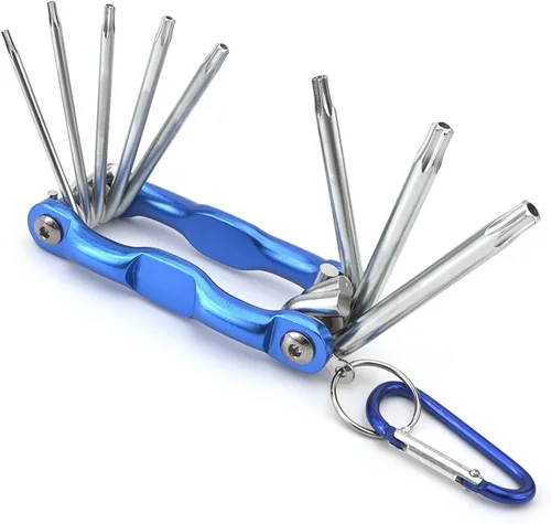 Miniatura 8 de Utoolmart Juego de llaves hexagonales, llave hexagonal métrica 8 en 1, llave combinada plegable para herramienta de reparación