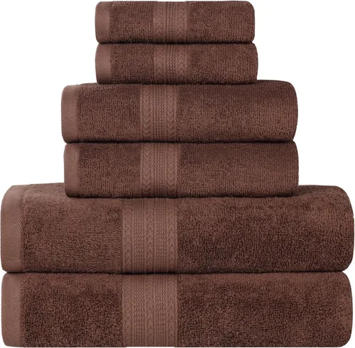 Miniatura 14 de Superior Juego de 6 toallas de mano de algodón ecológico, toallas pequeñas para spa, hotel, baño de invitados, cocina, secado rápido, suave