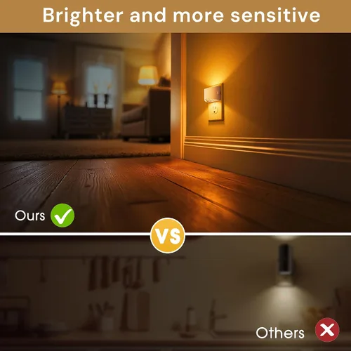 Miniatura 6 de L LOHAS LED - Luces nocturnas enchufables en la pared con 3CCT ajustable (1600K/3000K/5000K), luz nocturna de 1W enchufable en la pared, sensor