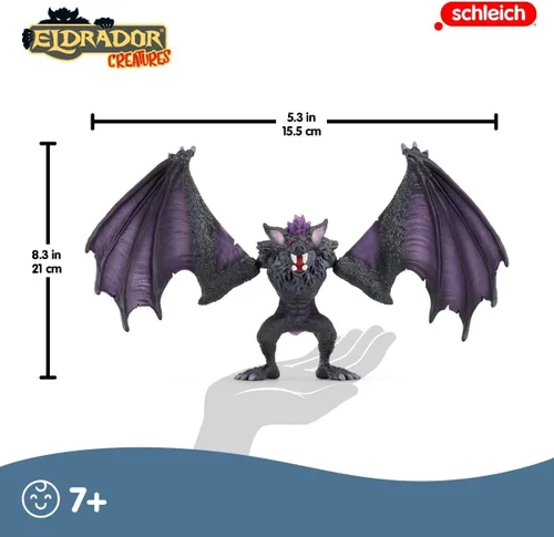 Miniatura 3 de Schleich Eldrador Creatures - Figura de acción de murciélago de sombra 2024 Negro