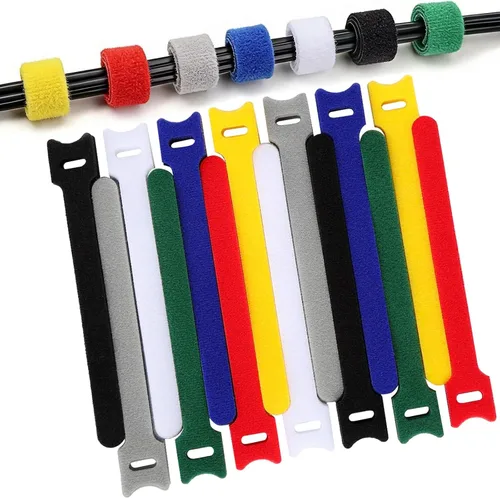 Miniatura 9 de 70 bridas para cables de 6 pulgadas, reutilizables, ajustables, organizadores de cables, correas de cable, envolturas de cables y correas de gancho