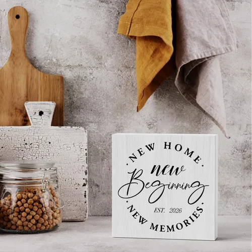 Miniatura 6 de Rústico 2026 Ideas de regalos de inauguración de la casa para mujeres, hombres, amigos, decoración de estante de escritorio para el hogar, 5.1 x 5.1