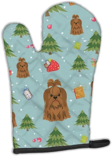 Miniatura 387 de Caroline's Treasures BB2732OVMT Dog House Collection Border Collie - Guante de horno grueso resistente al calor para sartenes calientes y horno