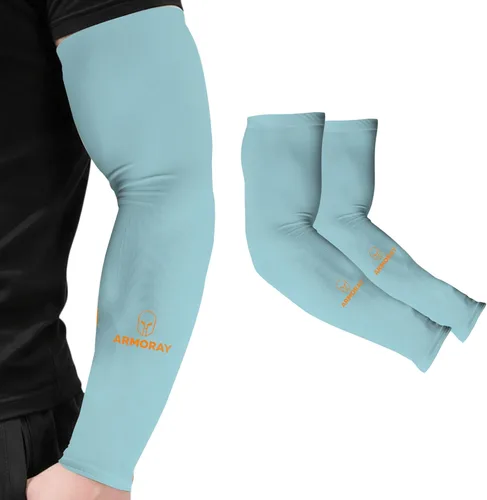 Miniatura 13 de ARMORAY Mangas de brazo para hombres y mujeres, UPF 50, manga de compresión deportiva de enfriamiento para baloncesto, golf, correr, cobertura