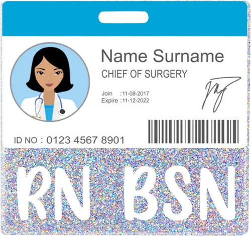 Miniatura 2 de Plifal RN BSN Porta insignia con tarjetero Enfermera Accesorios de enfermería Enfermera registrada Licenciatura en ciencias en enfermería