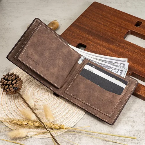 Miniatura 4 de K KENON Cartera para mamá hijo Cartera de cuero grabada para hombre, el regalo perfecto personalizado para hijo de mamá y papá