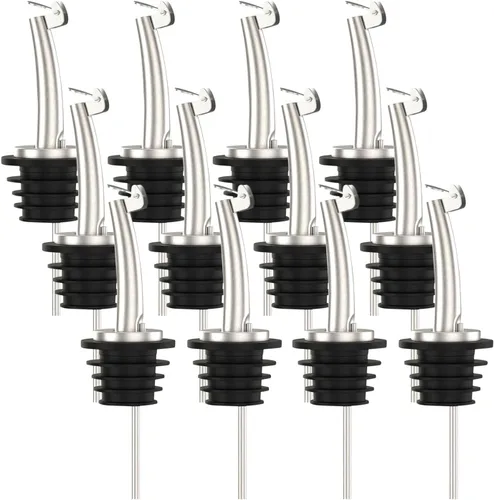 Miniatura 8 de Axe Sickle Juego de 2, 6, o 12 picos vertedores de acero inoxidable, para botellas. Picos de corcho, despachadores de aceite de oliva o licor. Pico