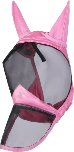 Miniatura 2 de Harrison Howard CareMaster Pro - Máscara luminosa para mosca de caballo, gran espacio para los ojos, nariz larga con orejas, protección UV para Rosa