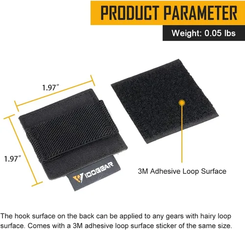 Miniatura 3 de Adhesivo táctico para almacenamiento de cables, reutilizables, sujetadores, con gancho y bucle para casco táctico, auriculares, walkie-talkie
