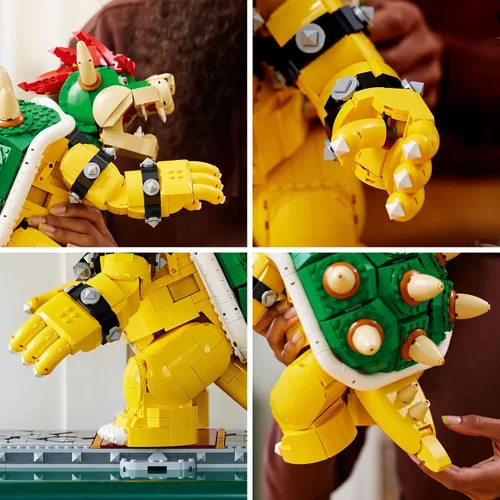 Miniatura 4 de LEGO Super Mario The Mighty Bowser, kit de construcción y exhibición en 3D, figura de personaje coleccionable y posable con plataforma de batalla