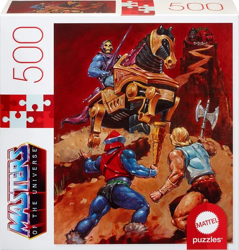 Miniatura 6 de Mattel Games Rompecabezas Mattel de Masters of the Universe con 500 piezas entrelazadas y mini-póster con He-Man y Skeletor, para coleccionistas