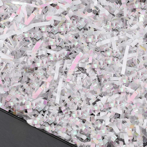 Miniatura 16 de PLINJOY 2 libras de papel triturado de corte arrugado para relleno de cesta de regalo, papel de confeti triturado, relleno de papel para caja, Negro