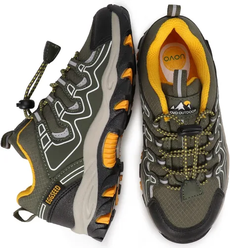 Miniatura 7 de UOVO Tenis para niños y niñas, para senderismo, correr, caminar al aire libre, tenis impermeables antideslizantes