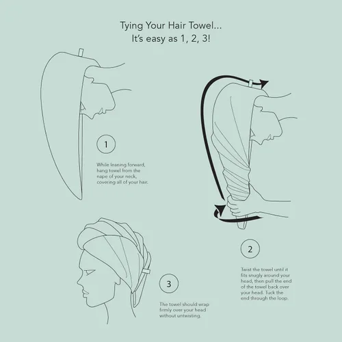 Miniatura 3 de Mujer viscosa de bambú – toalla de pelo toalla de secado de pelo Wrap por texere, Unitamaño