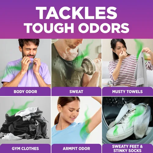 Miniatura 3 de ARM & HAMMER Odor Blasters Enjuague Profundo y Revitalizante para Telas, Aditivo para Lavandería, Elimina Sudor y Olores a Humedad, Aroma Fresh