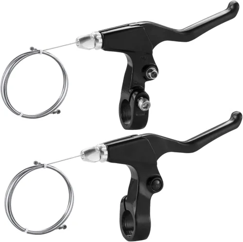 Chooee Palanca de freno de bicicleta, manillar de bicicleta de montaña palanca de freno para MTB, negro corto