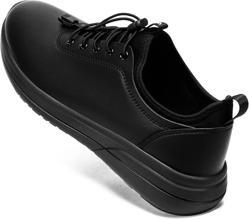 Miniatura 6 de LARNMERN Zapatos de trabajo antideslizantes para hombre, zapatos de cocina impermeables para cocinero, zapatos de trabajo, antideslizantes