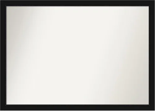 Miniatura 316 de Amanti Art Espejo de baño negro para sobre fregadero, 22 x 22 pulgadas, espejo de tocador cuadrado estrecho negro Avon, marco de madera casual