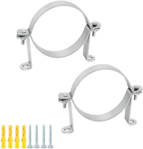 2 perchas de tubo de 4-1/4 pulgadas, colgador de anillo dividido de acero inoxidable 304, colgador de tubo de anillo dividido resistente,