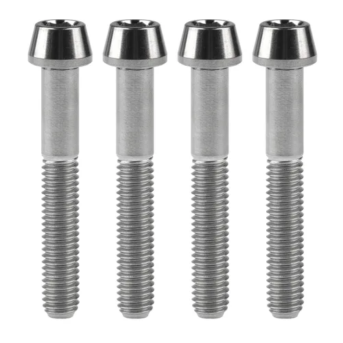 Miniatura 86 de Titanio Ti M6 x 10 16 18 20 25 30 35 40 45 50 55 60 2.559 in Allen - Tornillos hexagonales de 2.559 in, tornillos cónicos, paquete de 4