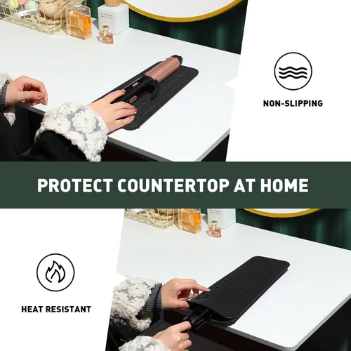 Miniatura 6 de ZAXOP - Funda de silicona resistente para plancha, rizador, herramientas calientes para el cabello (negro)
