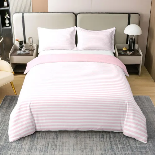 Miniatura 30 de Erosebridal Juego de ropa de cama de 100 % algodón a cuadros para niños y niñas, funda de edredón a cuadros, funda de edredón moderna geométrica