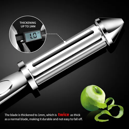 Miniatura 7 de MAD SHARK Peladores de verduras ultra afilados para cocina, frutas, manzanas, patatas, diseño con mango ergonómico antideslizante, acero inoxidable