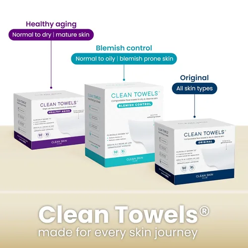 Miniatura 10 de Clean Skin Club Bamboo Viscose Clean Towels XL 100% USDA Toalla facial a base de biológicas USDA, toalla facial desechable, toallitas secas