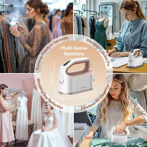 Miniatura 2 de Newbealer Plancha de Vapor Inteligente para Ropa - 1200W Grado Profesional Turboalimentada 3 Modos de Vapor y 3 Modos de Calor Seco, Calentamiento