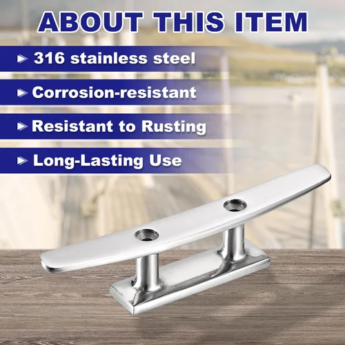 Miniatura 2 de uxcell Boat Cleat Open Base, 316 Stainless Steel Dock Cleat for Kayak Boat