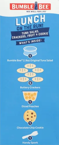 Miniatura 7 de Bumble Bee Lunch On The Run - Kit de ensalada de atún con galletas, 8.2 onzas (paquete de 4), listo para comer, incluye galletas, galletas