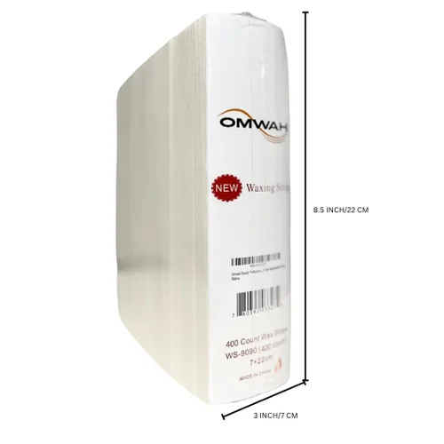 Miniatura 3 de Omwah Belleza Facial y Cuerpo No Tejidas Tiras De Cera Depiladora Grandes 3 x 9 Depilación 400 Recuento