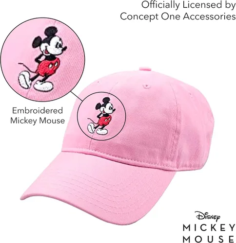 Miniatura 4 de Disney Mickey Mouse Embroidered Cotton Adjustable Dad Hat with Curved Brim