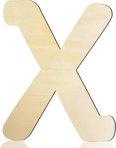 Miniatura 30 de Letras de madera de 8 pulgadas de alto, letra de madera D de 1/5 pulgada de grosor, letras del alfabeto de madera sin terminar para decoración