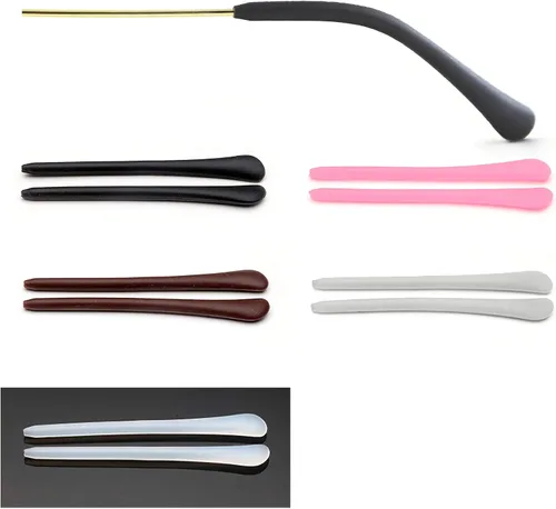 5 pares de puntas de silicona antideslizantes de colores para gafas, ganchos para las orejas, soporte para correa de gafas deportivas, puntas de