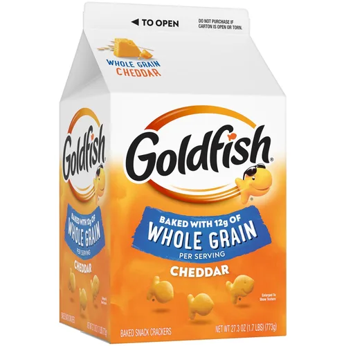 Miniatura 7 de Goldfish Galletas de queso cheddar, horneadas con grano entero, caja de 27.3 onzas