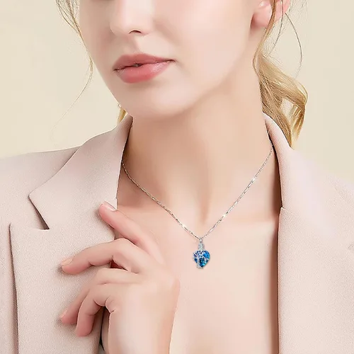 Miniatura 41 de Imrsanl Collar de urna de árbol de la vida con forma de corazón, joyería de cremación para hombres y mujeres, recuerdo, joyería conmemorativa