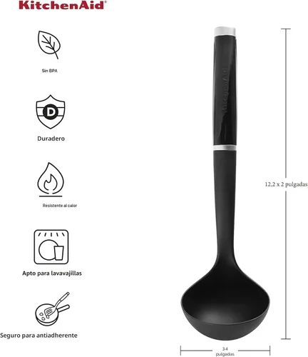Miniatura 2 de KitchenAid KE006OHOBA Cucharón clásico de nailon Negro 2