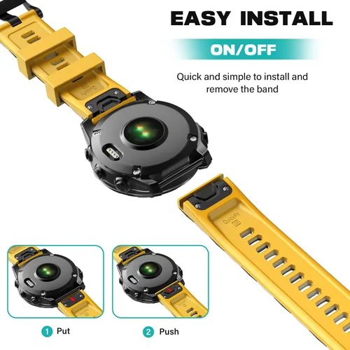 Miniatura 6 de OVERSTEP Correa de reloj compatible con Fenix 5, correa de ajuste rápido de 0.866 pulgadas para Garmin Fenix 5 Plus/Fenix 6/Fenix 6 Pro/Fenix