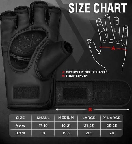 Miniatura 3 de RDX Guantes MMA Grappling Sparring, Cuero Maya Hide, Guantes de Boxeo Hombres Mujeres Muay Thai Artes Marciales Entrenamiento, Mitones Ajustables